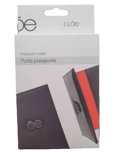 Porta pasaporte CLOE negro