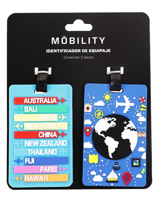 Set de identificadores Mobility forma rectangular de mezcla de materiales