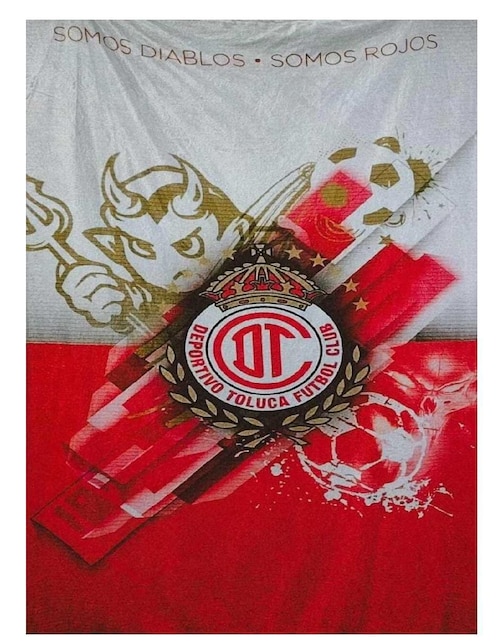 Cobija clásica de tejido suave Generica Diablos Toluca soccer unisex