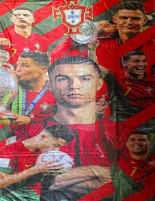 Cobija clásica de tejido suave Generica Cristiano el bicho Ronaldo unisex
