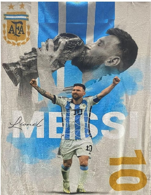 Cobija clásica de tejido suave Generica Messi unisex