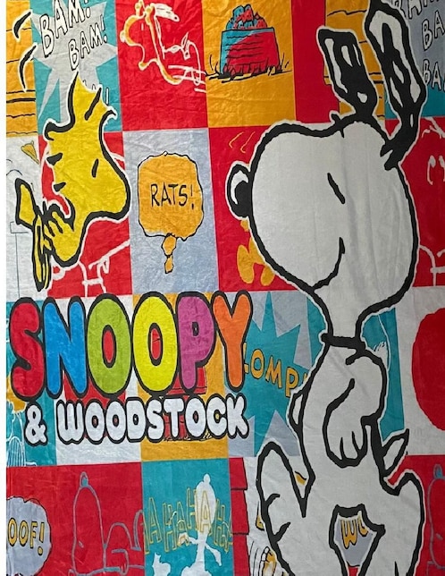 Cobija de tejido suave Generica Snoopy y Woodstock  unisex