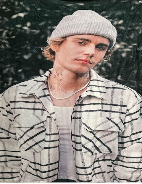 Cobija de tejido suave Generica Justin Bieber unisex