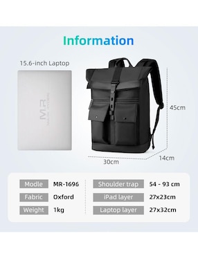 Mochila porta laptop Mark Ryden 15.6 pulgadas