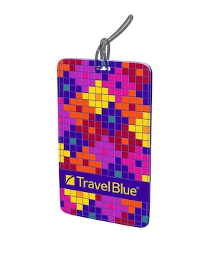 Identificador Travel Blue Forma Rectangular De Caucho