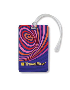 Identificador Travel Blue Forma Rectangular De Caucho