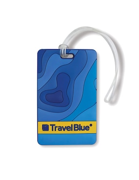 Identificador Travel Blue Forma Rectangular De Caucho