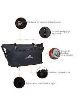 Mochila para viaje Ascentials Pro Vipr impermeable unisex