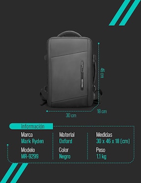 Mochila porta laptop Mark Ryden 15.6 pulgadas