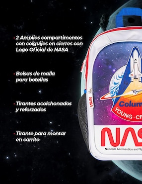 Mochila escolar NASA Techzone unisex