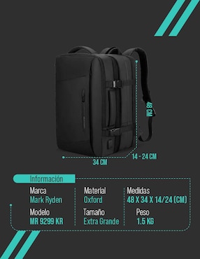 Mochila con portalaptop Mark Ryden unisex