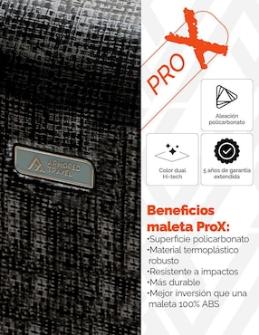 Maleta con ruedas de mano Armored Travel Carry On Dark
