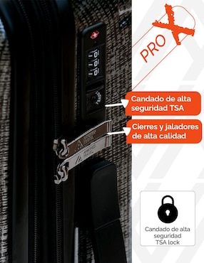 Maleta con ruedas de mano Armored Travel Carry On Dark
