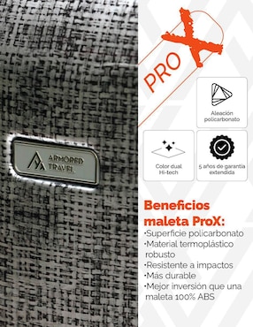 Maleta con ruedas de mano Armored Travel