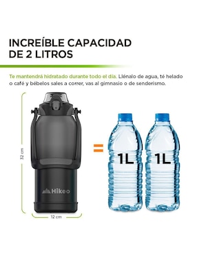 Termo Hikeo de acero inoxidable con tapa rosca 2 L