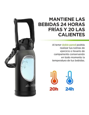 Termo Hikeo de acero inoxidable con tapa rosca 2 L