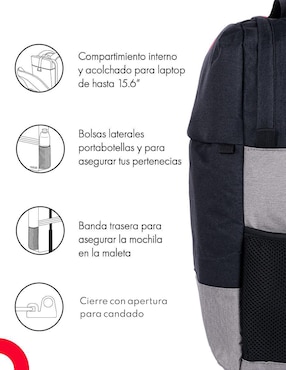 Mochila porta laptop Techzone Strong 15.6 pulgadas
