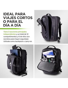 Mochila para viaje Hikeo impermeable unisex