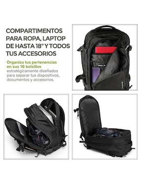 Mochila para viaje Hikeo Expandible Antirrobo impermeable unisex