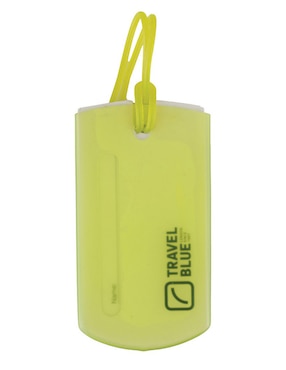 Set de identificadores Travel Blue forma rectangular de pvc