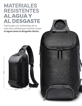 Mochila bandolera Sendera Crossbody impermeable unisex