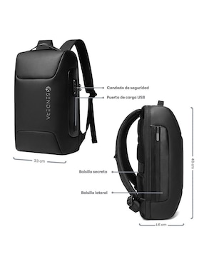 Mochila antirrobo Sendera Ejecutiva impermeable unisex
