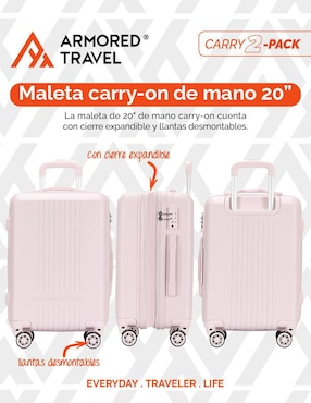Set maletas carry on Armored Travel 2 Pack Llantas Desmontables