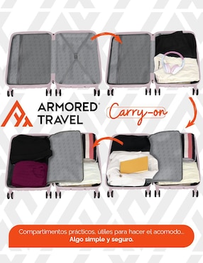 Set maletas carry on Armored Travel 2 Pack Llantas Desmontables