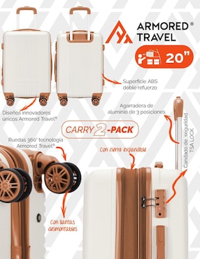 Set maletas carry on Armored Travel