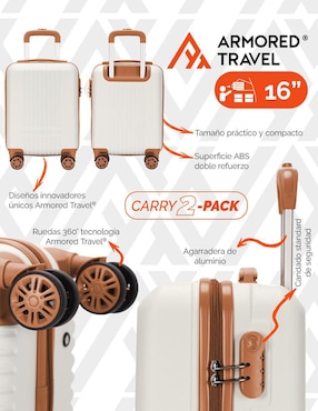 Set maletas carry on Armored Travel