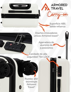 Maleta con ruedas de mano Armored Travel Carry-On Chess