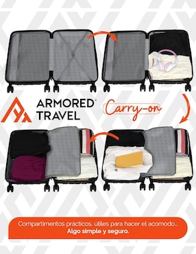 Set maletas de mano Armored Travel 2 Pack Llantas Desmontables