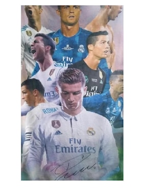 Cobija clásica de tejido suave Generica Cristiano El bicho Ronaldo para niño