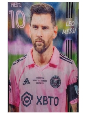 Cobija clásica de tejido suave Genérica Messi para niño