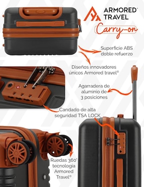 Maleta con ruedas de mano Armored Travel Berlín Carry On