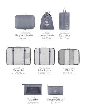 Set bolsa organizadora viaje Güish