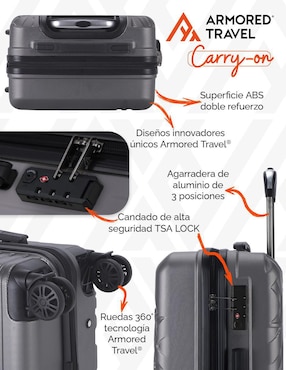 Maleta con ruedas carry on Armored Travel Armored Travel