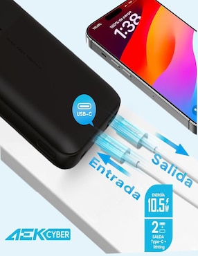 Batería recargable Aek Cyber 10000 mAh pb06