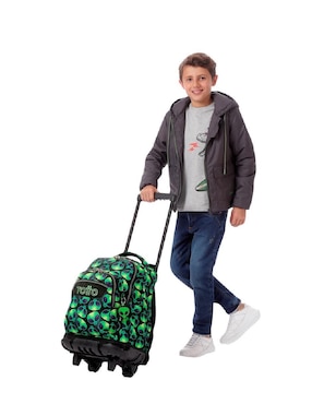 Mochila escolar Totto Rue Bomper impermeable para niño