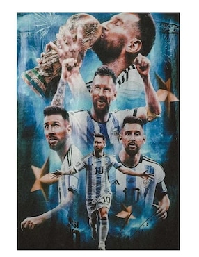 Cobija clásica de tejido suave Generica Leo Soccer unisex