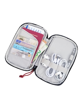 Porta pasaporte Troika Travel de poliéster