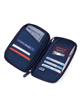 Porta pasaporte Troika Travel de poliéster