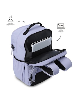Mochila con portalaptop Totto spa impermeable para mujer