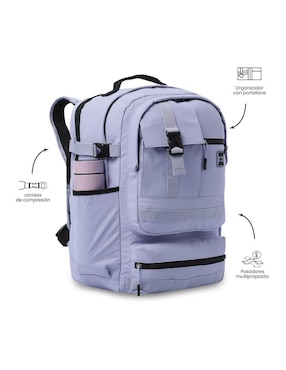 Mochila con portalaptop Totto spa impermeable para mujer
