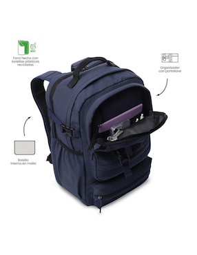 Mochila con portalaptop Totto spa impermeable unisex