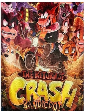 Cobija clásica de tejido suave Generica Bandicoot Crash