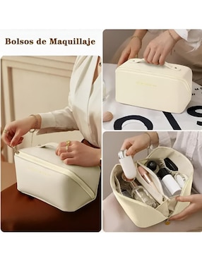 Cosmetiquera multiusos Xtellar impermeable de cuero