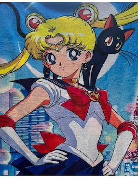Cobija clásica de tejido suave Generica Sailor Moon and Luna unisex