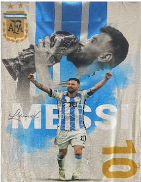 Cobija clásica de tejido suave Generica Messi unisex