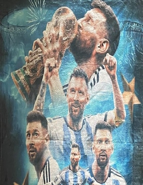 Cobija de tejido suave Generica Messi unisex